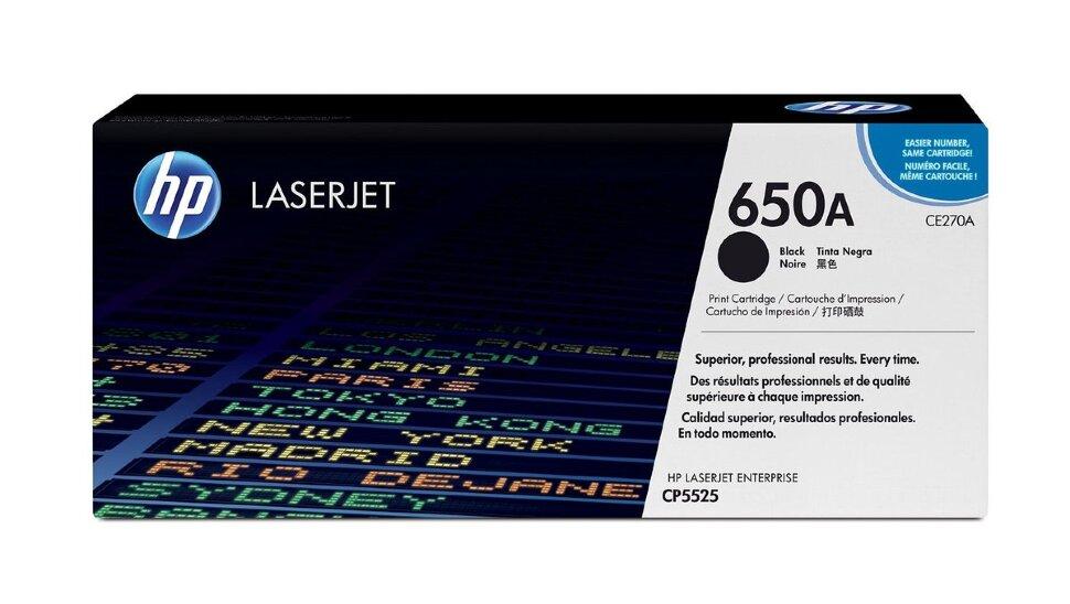 Картридж HP CE270A (650A) Black для Color LaserJet CP5525/M750