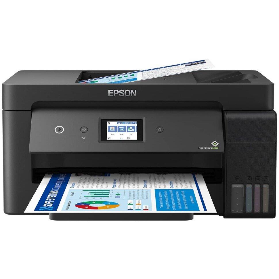 МФУ Epson L14150, A3, print 4800x1200dpi, 38/24ppm, scan 1200x2400dpi, Fax, USB, Wi-Fi, LAN - фото 1 - id-p93553158