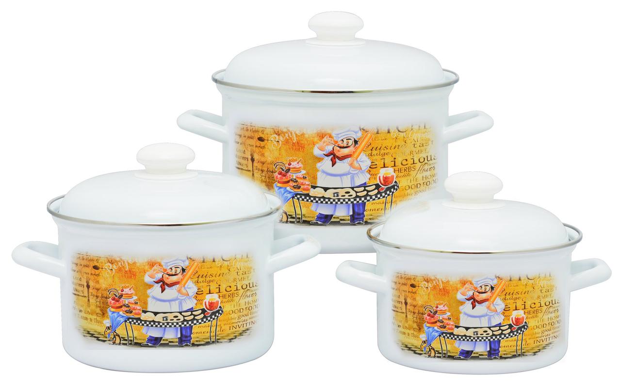 Набор кастрюль 007 "Кулинар" (Лысьвенские Эмали, Россия), фото 1