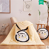 Подушка-одеяло  "Котик с желтыми щёчками" 2 в 1, 40*40 см, фото 4