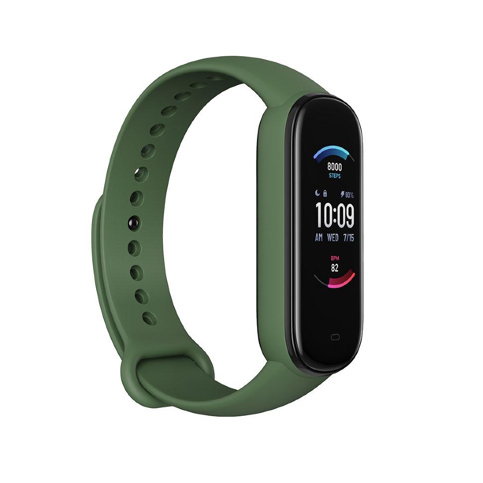 Смарт-браслет Xiaomi Amazfit Band 5 A2005, 1.1 AMOLED, BT, USB, Li-Pol, 125 mAh, Olive - фото 1 - id-p93554008