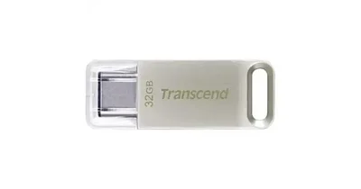 USB -накопитель 32Gb Transcend JetFlash 850S, серебристый