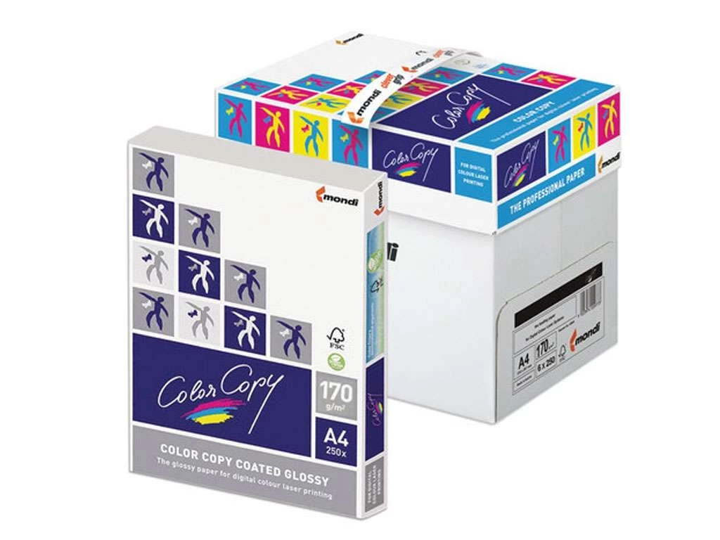 Бумага Color Copy Glossy, А4, 170 г/м2, 250 л., белая