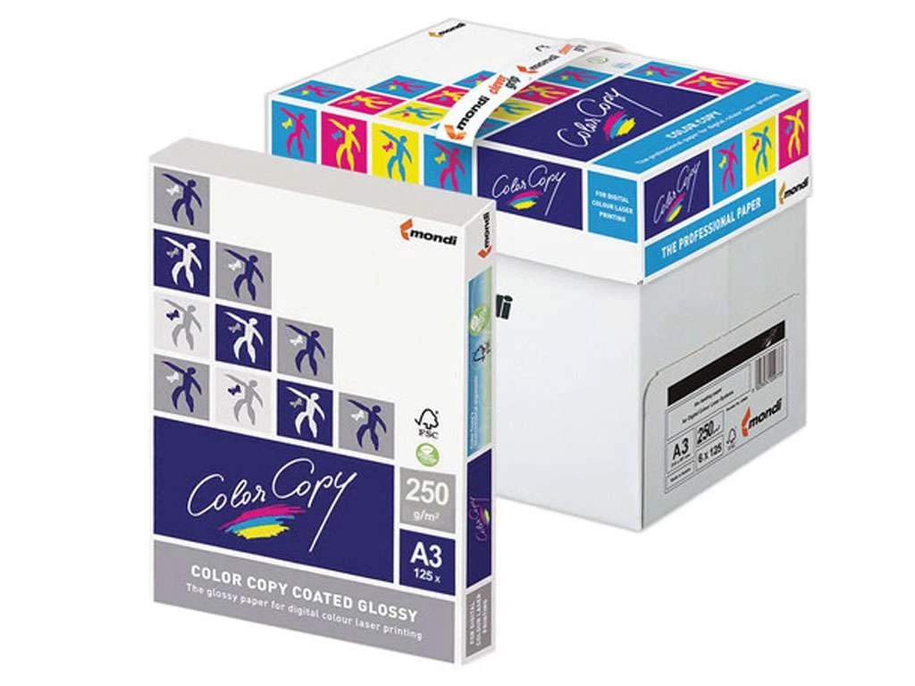 Бумага Color Copy Glossy, А3, 250 г/м2, 125 л., белая