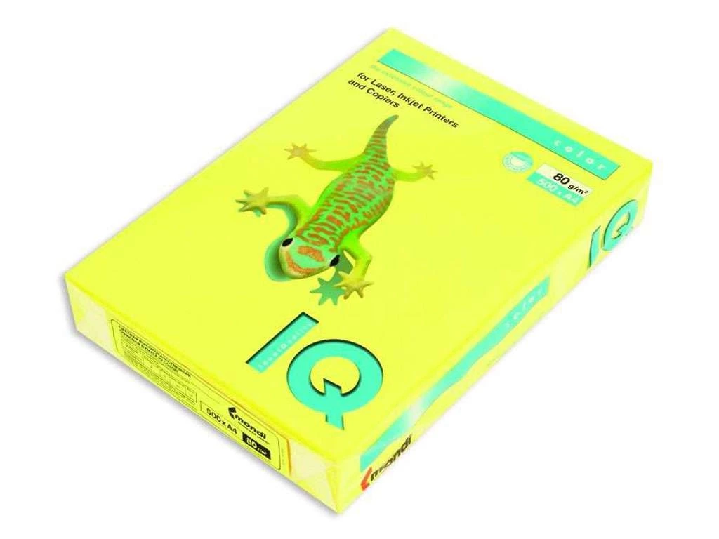 Бумага цветная IQ Color, А4, 160 г/кв.м., 250 л., канареечно-желтый CY39