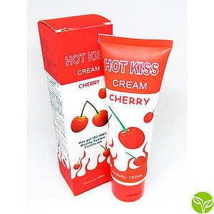 Лубрикант, гель-смазка универсальный Hot Kiss  ( Горячий поцелуй с ароматом вишни) 100 мл клубника