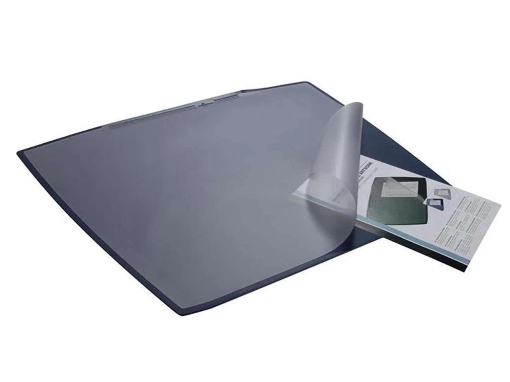 Покрытие настольное DURABLE 52 х 65 см, черное, с прозрачным верхом