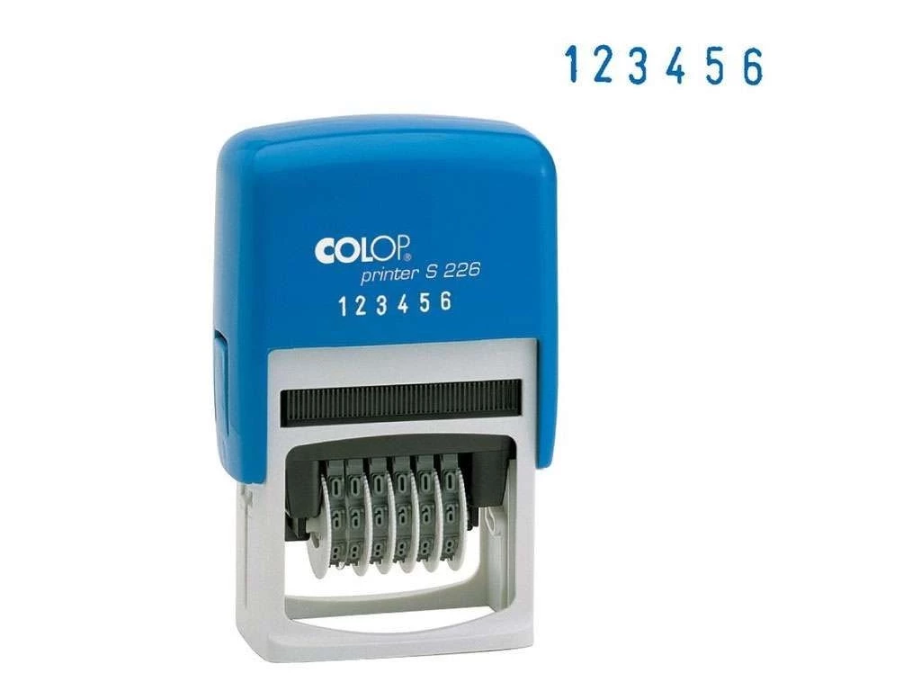 Нумератор COLOP "S226" 6-ти разрядный, 4 мм, синий