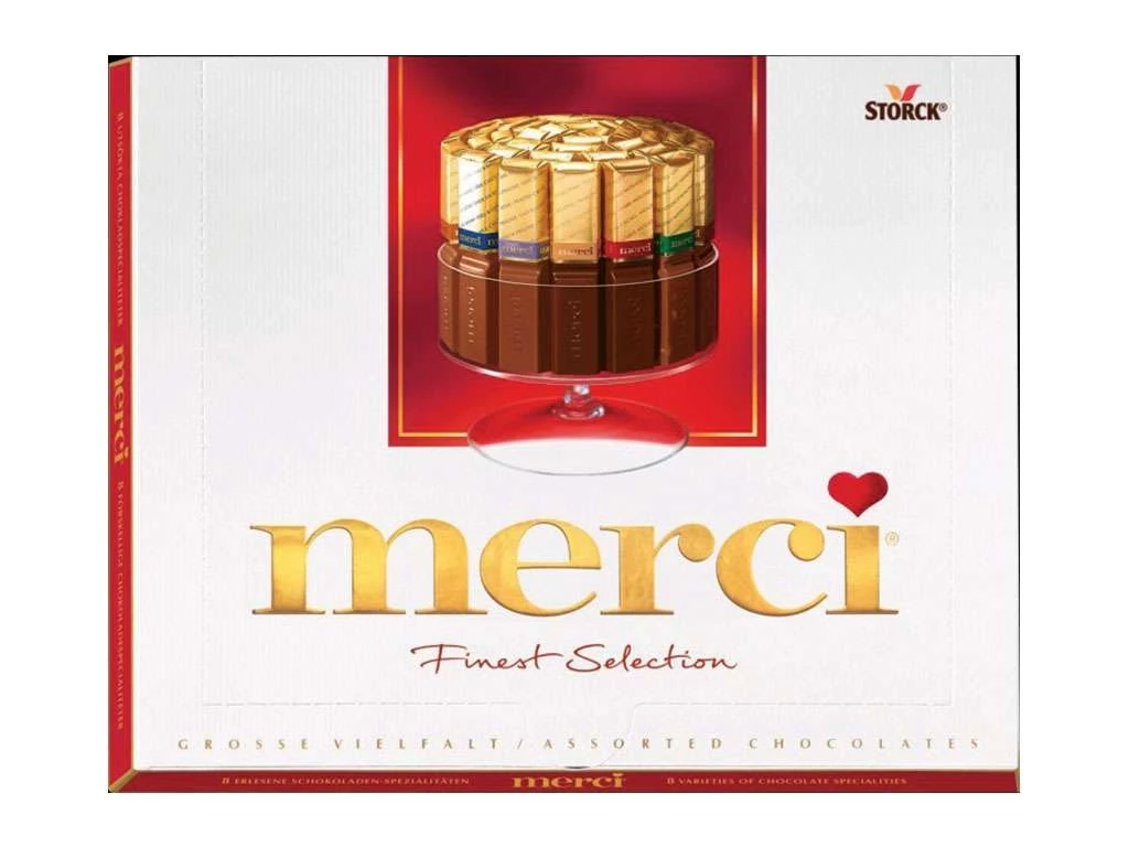 Конфеты шоколадные "Merci", ассорти, 250 гр