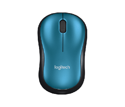 Мышь Logitech M185, синий/черный