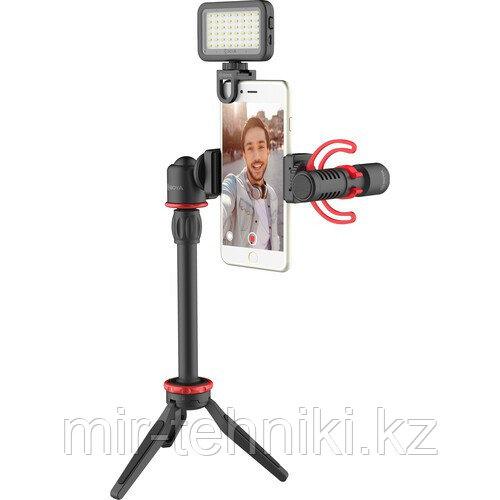Набор для блогеров BOYA BY-VG350 с петличными микрофоном BY-MM1+ и LED светом - фото 3 - id-p93567329