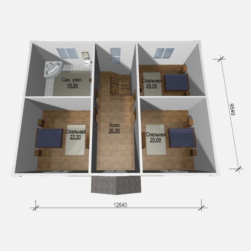 Дом стандарт планировки 241 м2, потолок 2,85-С44 - фото 3 - id-p93567387