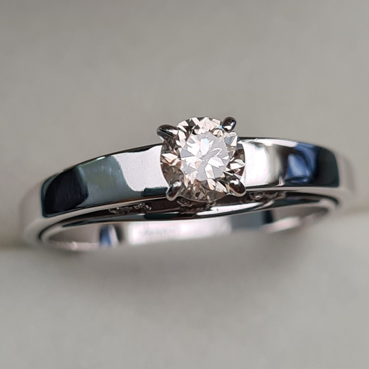 Золотое кольцо с бриллиантами 0.47Сt SI2/K, EX - Cut - фото 7 - id-p93562230