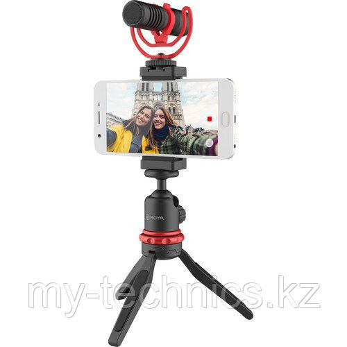 Набор для блогеров BOYA BY-VG350 с петличными микрофоном BY-MM1+ и LED светом
