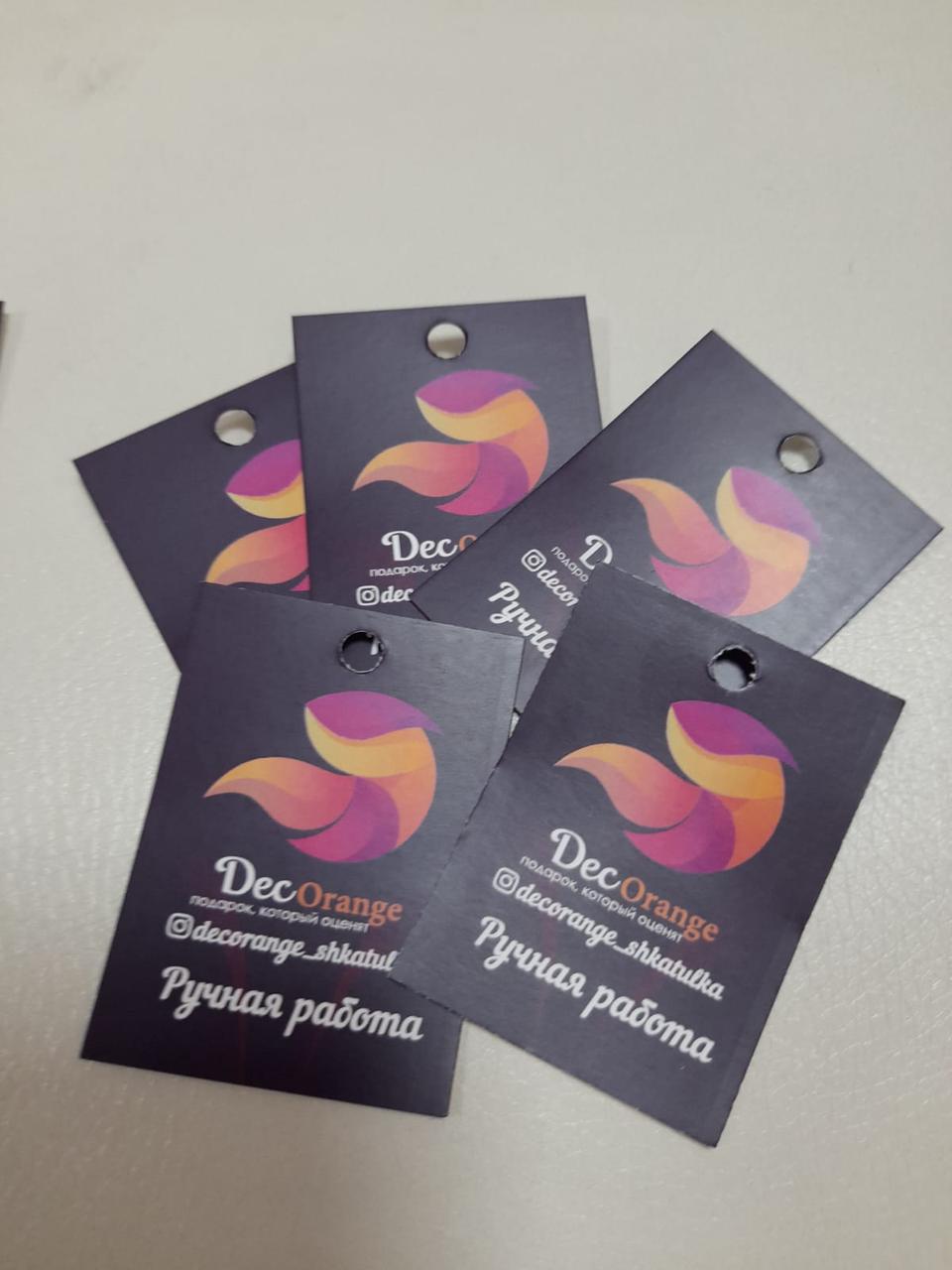 Печать бирок по индивидуальному заказу, фото 1