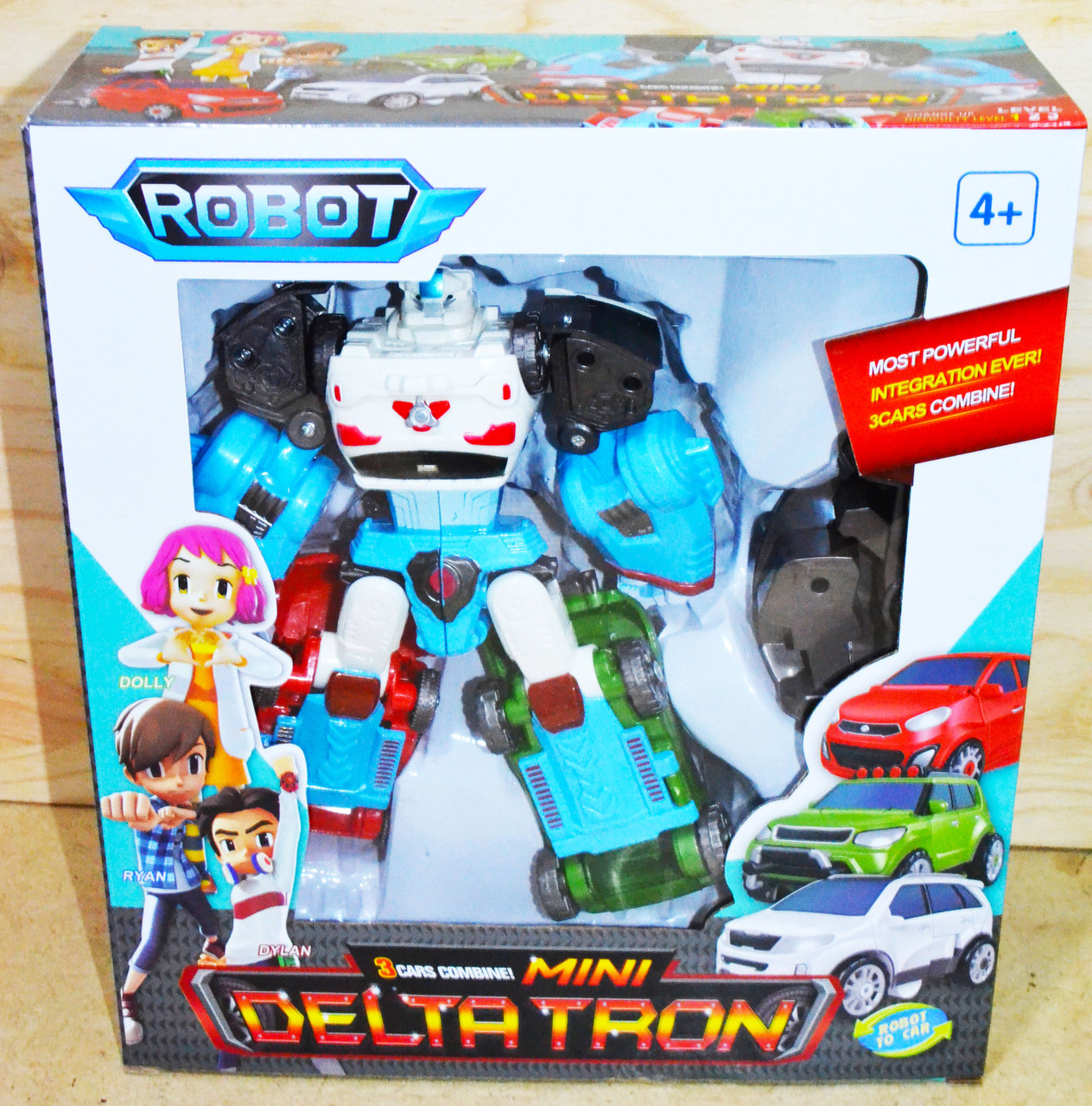 Немного помятая!!! 520 Тобот мини Deltatron 3в1 трасформер 28*24см