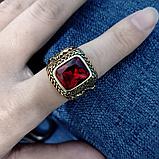 Перстень-печатка "Красный корунд", фото 5