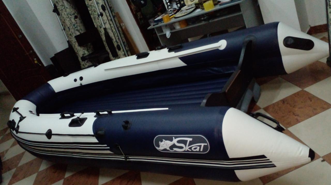 Лодка надувная SKAТ370 цвет темно синий / белая - фото 3 - id-p93398169