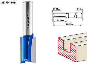 Фреза пазовая прямая, ЗУБР 14x19мм, хвостовик 8мм, фото 2