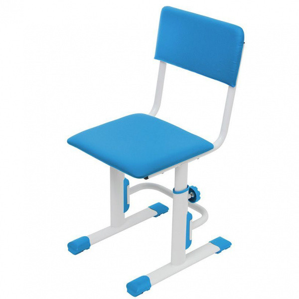 Стул для школьника регулируемый Polini City / Polini Smart S, белый-синий