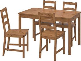 Комплект IKEA "Йокмокк" стол + 4 стула коричневый