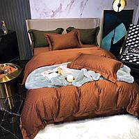 Комплект постельного белья, двуспальный, из сатин-жаккарда, с принтом мелких треугольников.