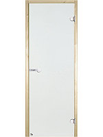 Дверь стеклянная Harvia 7х19 (коробка сосна, стекло прозрачное, артикул D71904M)
