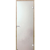Дверь стеклянная Harvia 7х19 (коробка сосна, стекло сатин, артикул D71905M)
