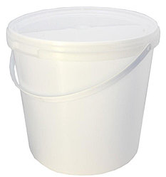 Ведро пластиковое белое объемом 3  литра,весом 150 гр