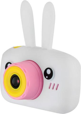 Силиконды қаптамасы бар балаларға арналған GSMIN Fun Rabbit фотоаппарат-ойын консолі (Ақ) - фото 1 - id-p93623035