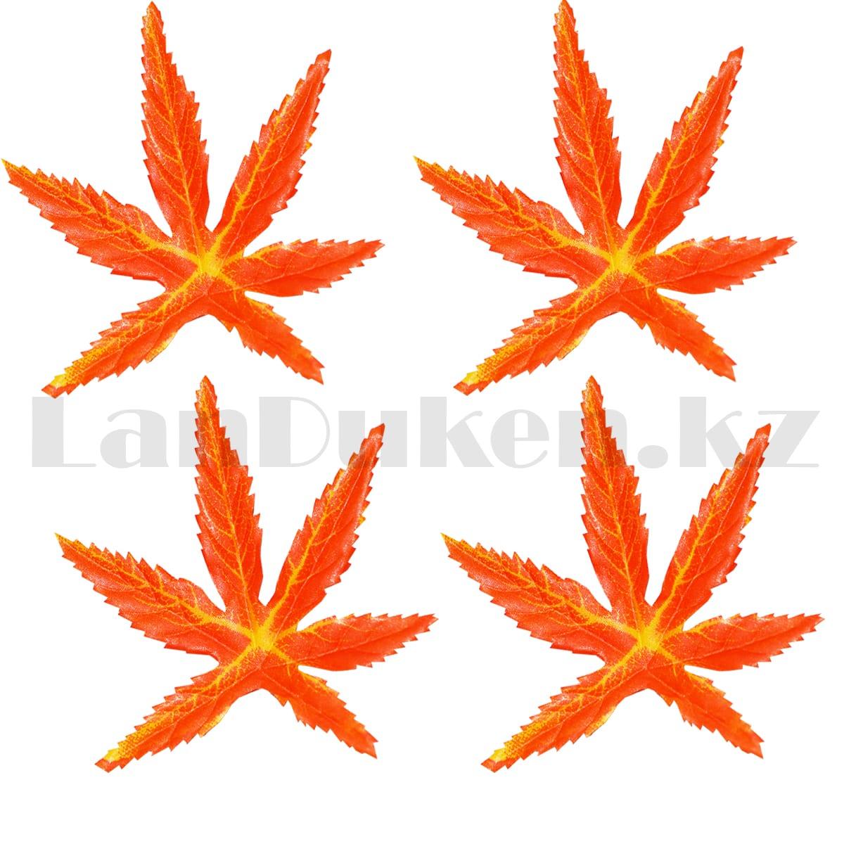 Искусственные листья осенние 24 шт Японский клен оранжевые - фото 6 - id-p93638842