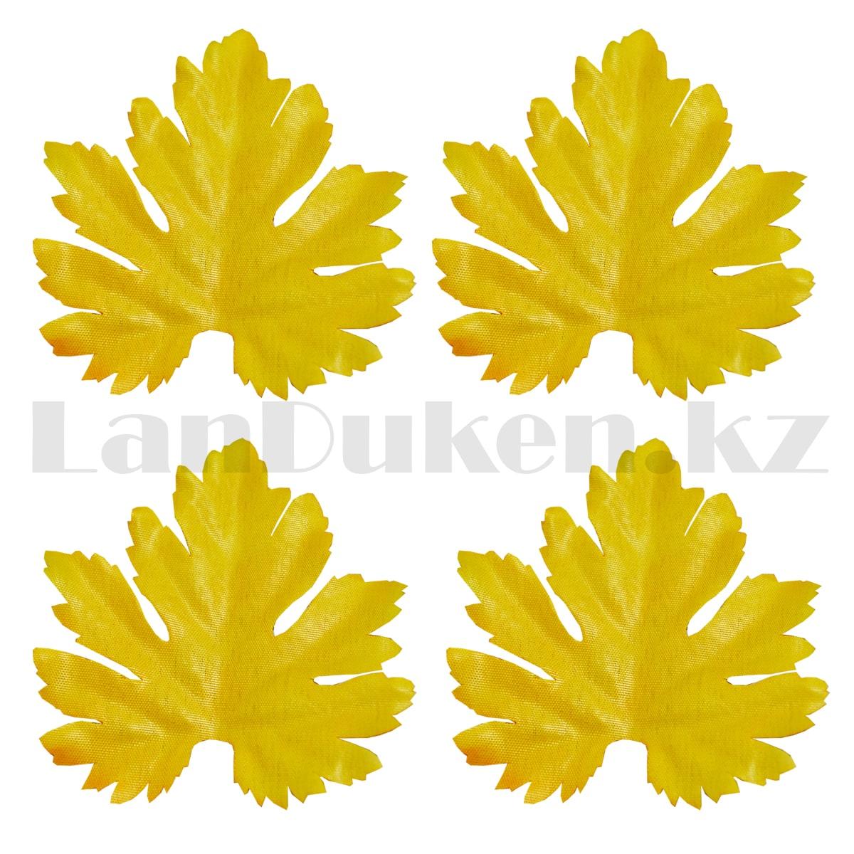 Искусственные листья осенние 24 шт Виноград желтые - фото 8 - id-p93639038
