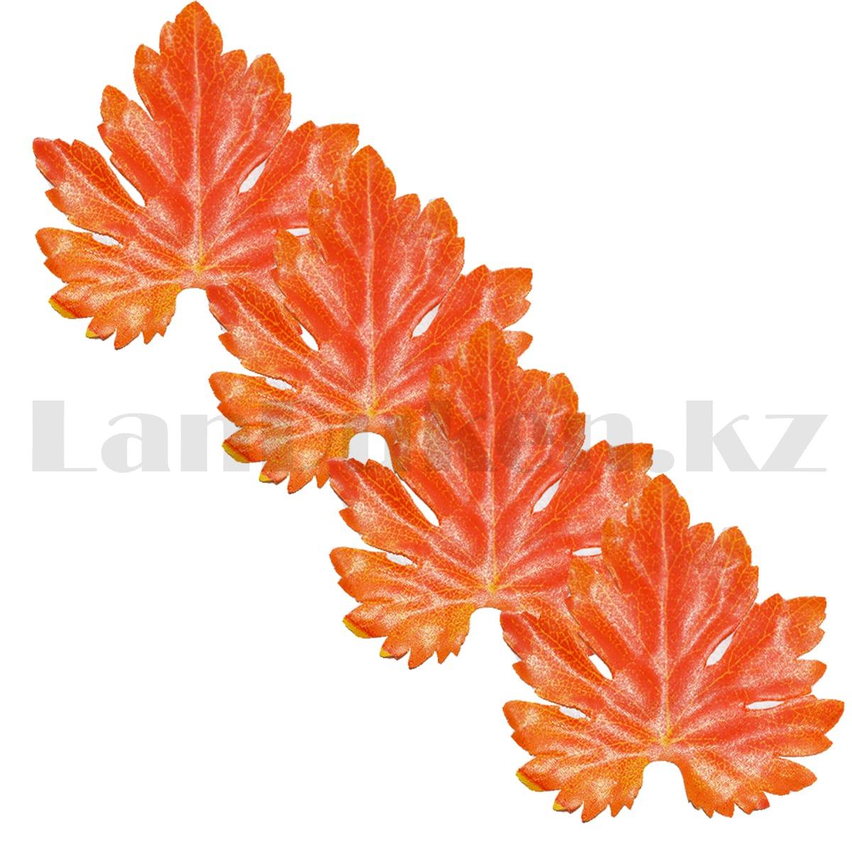 Искусственные листья осенние 24 шт Виноград оранжевые - фото 7 - id-p93639061