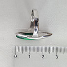 Серебряное кольцо с малахитом синт. Darvin 920281313aa покрыто  родием, фото 4