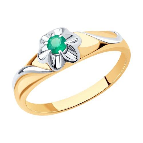 Кольцо DIAMANT ( SOKOLOV ) серебро с родием, агат зеленый 93-310-00982-2 размеры - 16,5 17 18,5 19