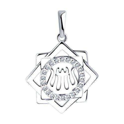 Подвеска DIAMANT ( SOKOLOV ) серебро с родием, фианит 94-130-01197-1
