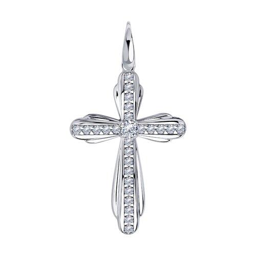 Подвеска DIAMANT ( SOKOLOV ) серебро с родием, фианит 94-130-01315-1