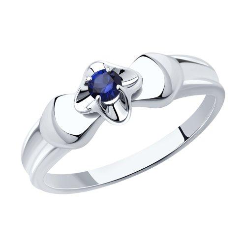 Кольцо DIAMANT ( SOKOLOV ) из черненного серебра, корунд синт. 94-310-00974-1 размеры - 17,5 18 18,5
