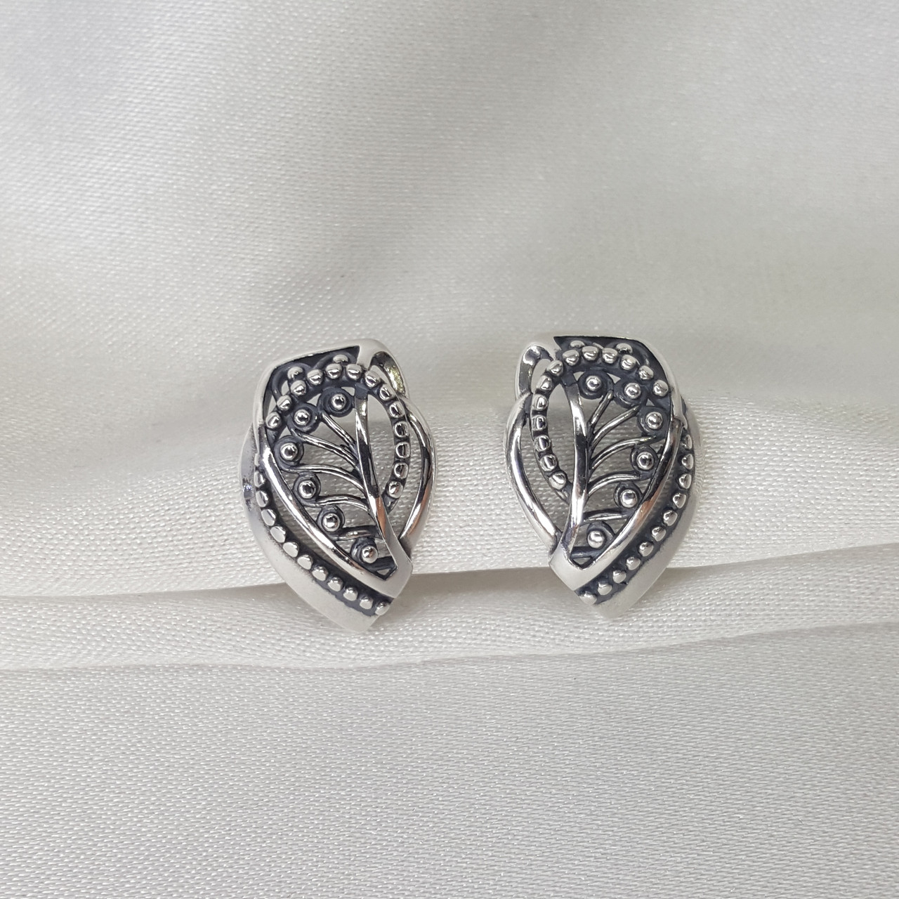 Серьги из серебра Diamant 95-120-01205-1 черненное серебро, фото 1