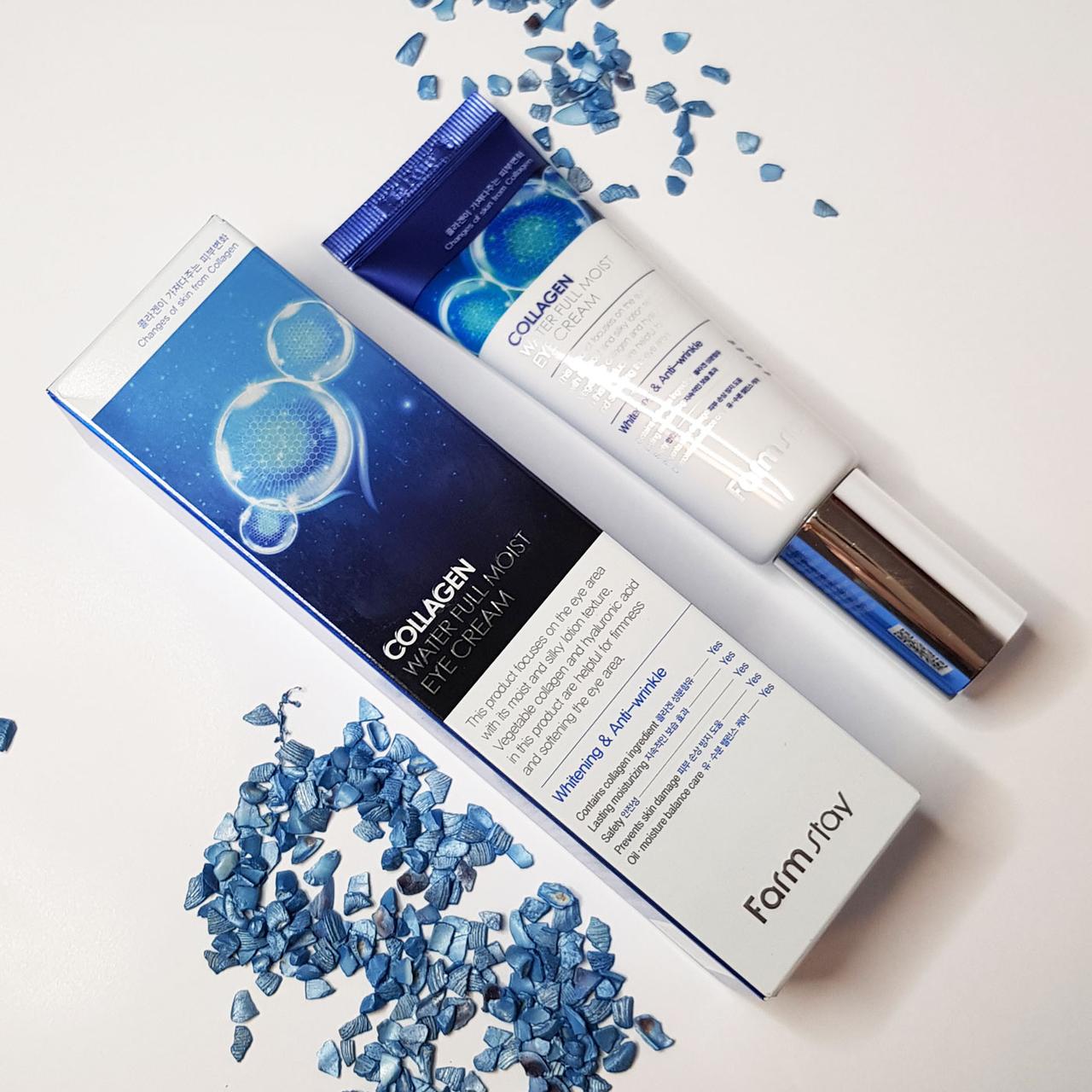 Farm Stay Water Full Moist Eye Cream 50 ml Супер увлажняющий крем для глаз с коллагеном 50 мл - фото 1 - id-p93657154