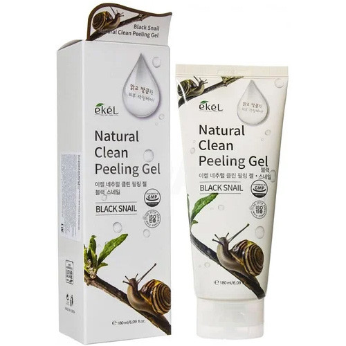 Ekel Black Snail Natural Clean Peeling Gel, 100мл - Пилинг-гель (скатка) для лица с экстрактом Муцина улитки - фото 1 - id-p93657178