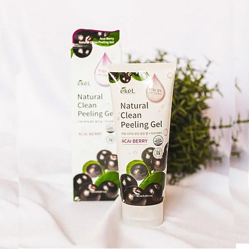 Ekel Acai Berry Natural Clean Peeling Gel, 100 мл - Бетке арналған Асай жидегінің сығындысы бар пилинг-гель (домалату) - фото 1 - id-p93657182