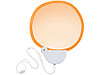 Складной вентилятор (веер) Breeze со шнурком, оранжевый/белый, фото 2