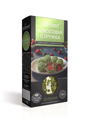 POLEZZNO Стружка кокосовая "Зеленая"