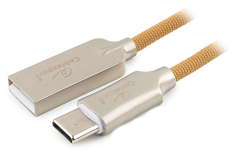 Кабель USB Type A, Type C, 1.8м, Cablexpert CC-P-USBC02Gd-1.8M, золото - фото 1 - id-p93721981