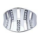 Кольцо из серебра с фианитами SOKOLOV покрыто  родием 94013194 размеры - 16,5 17 17,5 18 18,5 19 20, фото 2