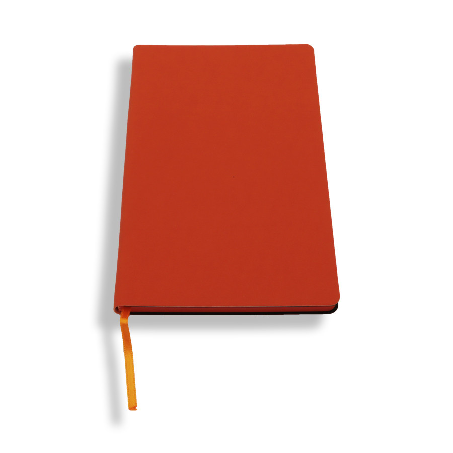 Блокнот A5 Lux Touch, оранжевый - фото 2 - id-p93723299