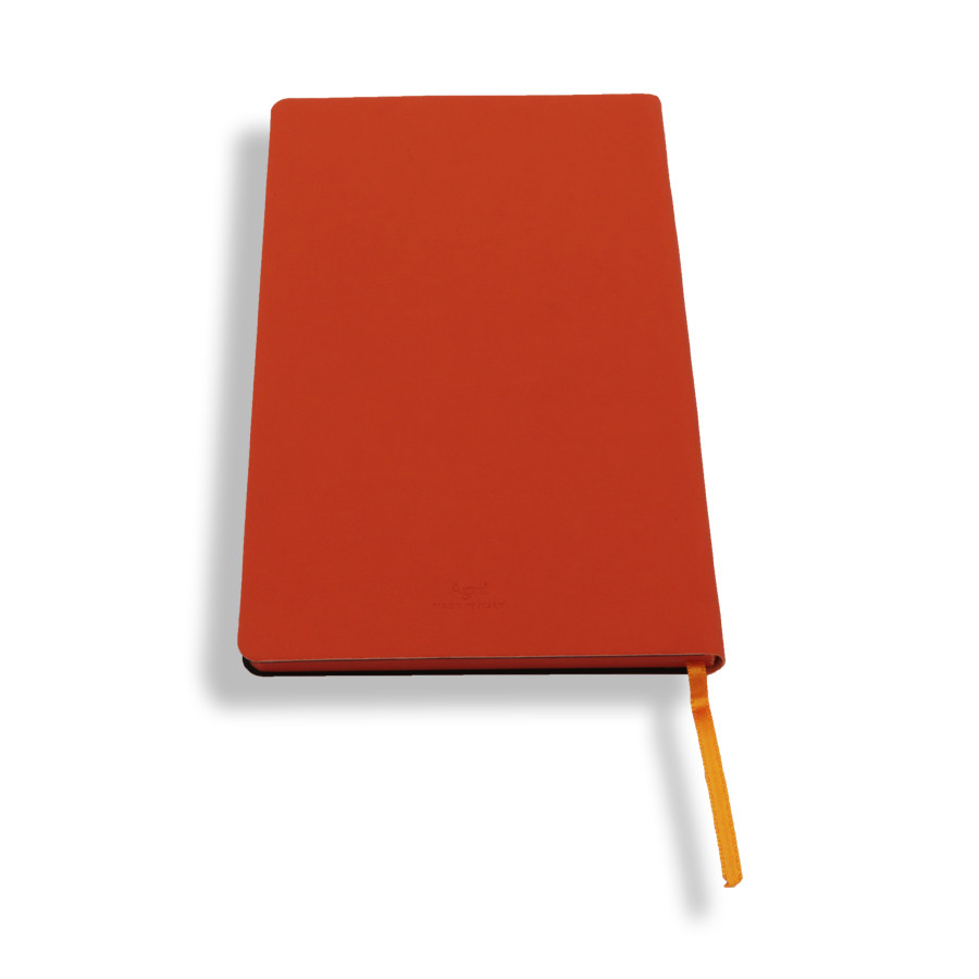 Блокнот A5 Lux Touch, оранжевый - фото 3 - id-p93723299