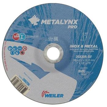 Круг отрезной Inox&Metal 180 х 3,2 х 22,23 Metalynx PRO 20A36R-BF (Weiler Abrasives, Slovenija)
