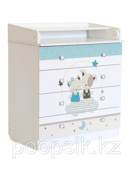 Комод Polini kids Simple 1580, Лучшие друзья, белый - фото 1 - id-p93726832